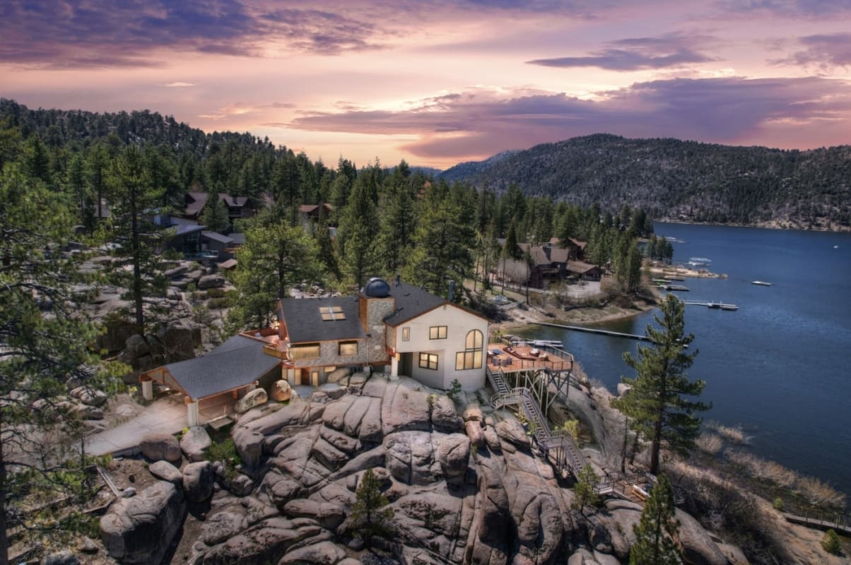 View of a Luxury Home in Boulder Bay on Big Bear Lake - Banner Image