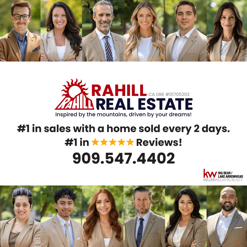 Team Rahill Real Estate Card Of Lake Arrowhead And Big Bear Realtors