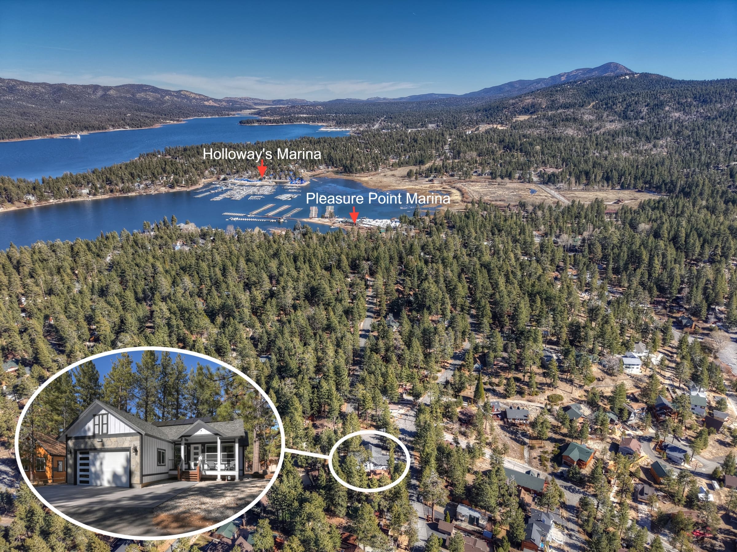 Minutes from Big Bear Lake's marinas, tucked in the pines