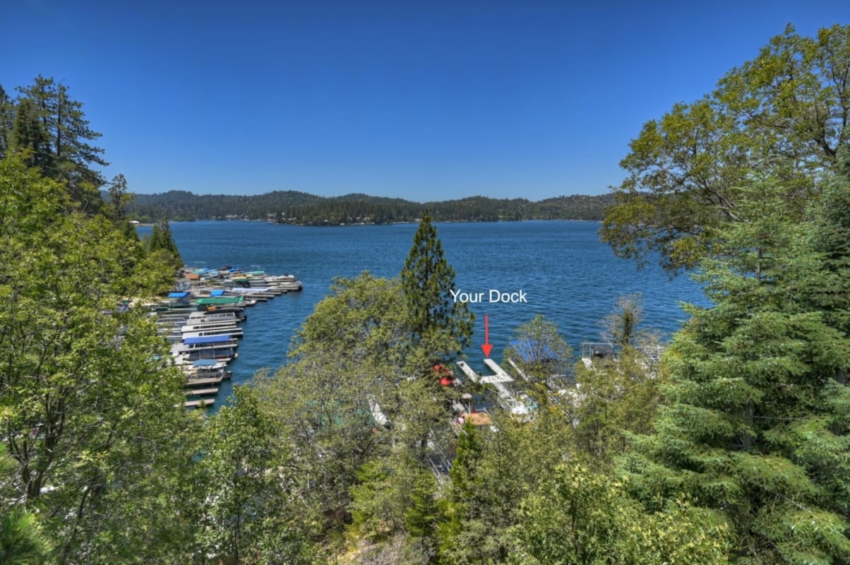 Private lake dock and panoramic lake and mountain views